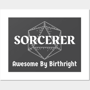 "Awesome By Birthright" DnD Sorcerer Class Print Posters and Art